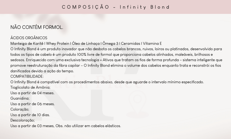 Lissage Infinity Blond 1 l - Ana Paula Carvalho