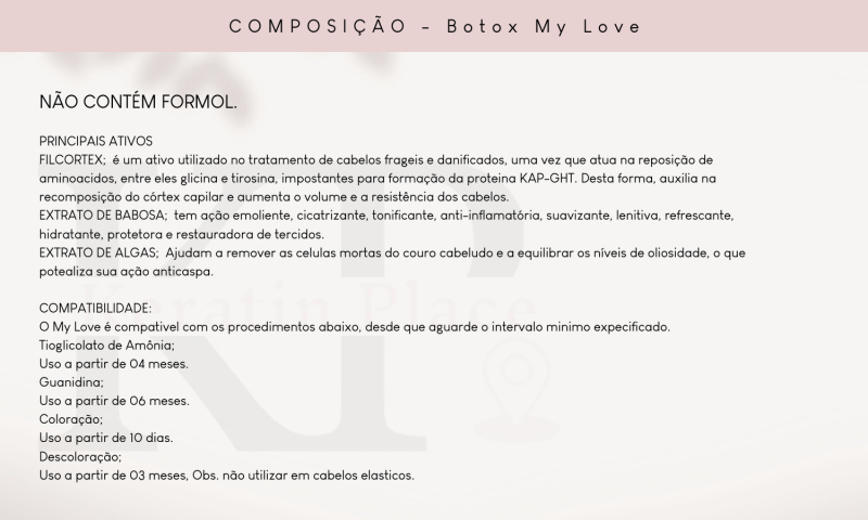 Botox Capillaire My Love 1 l - Ana Paula Carvalho