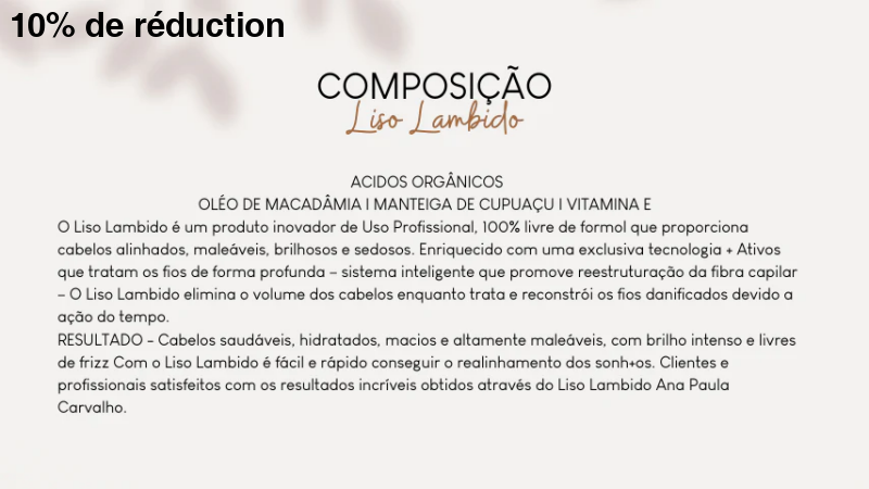 Pack Lissage Liso Lambido 1L + Leave-in 200ml - Ana Paula